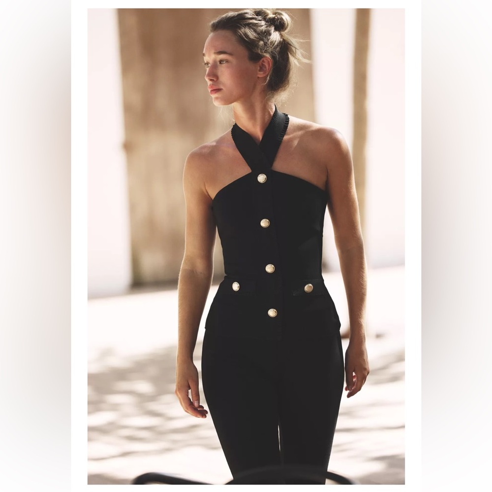 Zara stretch contouring halter top